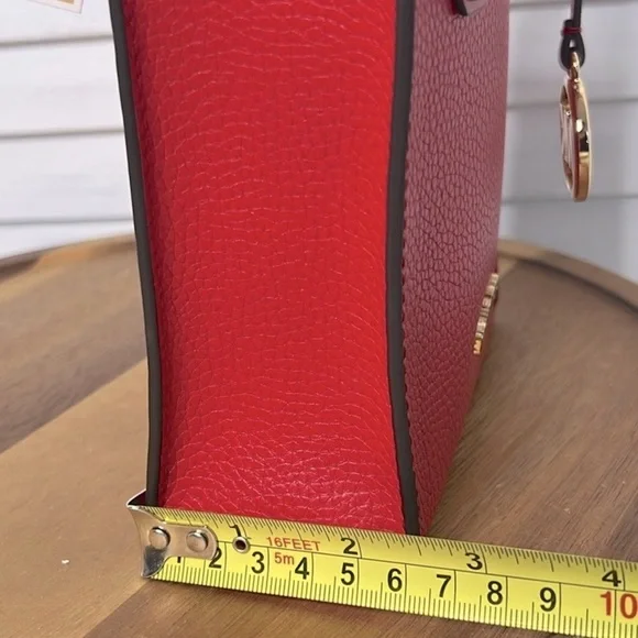 MICHAEL KORS Mercer Extra Small Mini Pebble Leather Crossbody Flame Red NWT